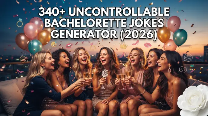 340 Uncontrollable Bachelorette Jokes Generator (2026)