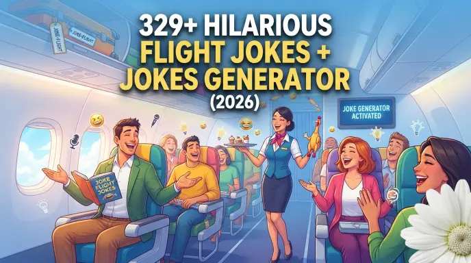 329 Hilarious Flight Jokes Jokes Generator (2026)